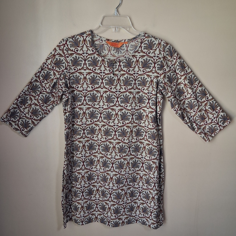Srishti Women’s 100% Cotton Floral Tunic Top; Size M